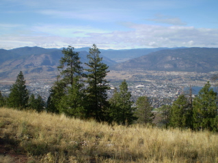 Looking west towards Penticton from the peak, Campbell Mountain 2009-10.